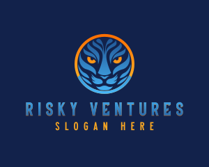 Blue Tiger Cat logo design