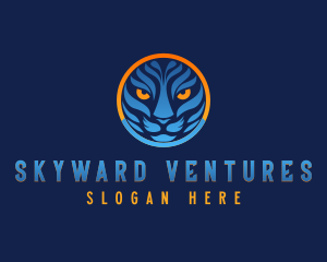 Blue Tiger Cat logo design