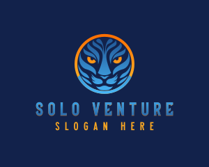 Blue Tiger Cat logo design