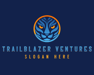 Blue Tiger Cat logo design