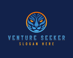 Blue Tiger Cat logo design