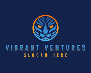 Blue Tiger Cat logo design