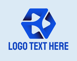 Social Media - Play Button Vlog Cube logo design