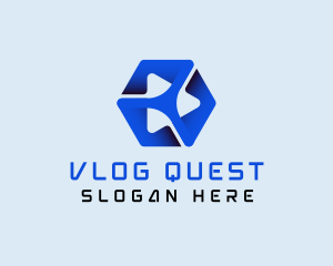 Play Button Vlog Cube logo