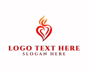 Flaming Heart Torch logo