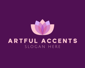 Feminine Lotus Flower Spa  logo design