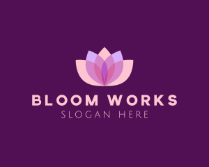 Feminine Lotus Flower Spa  logo design