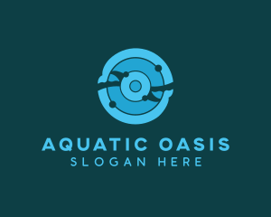 Aquatic Marine Whales  logo design