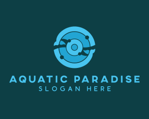 Aquatic Marine Whales  logo design