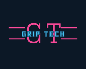 Neon Programmer Technology logo design