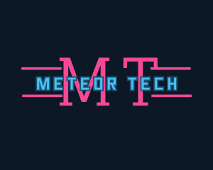 Neon Programmer Technology logo design