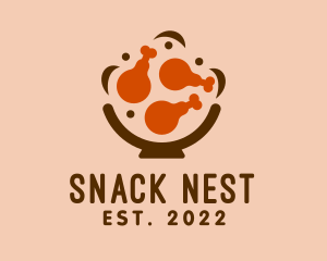 Fried Chicken Street Food  logo design