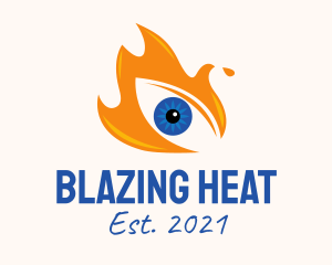 Blazing Fire Eye logo design