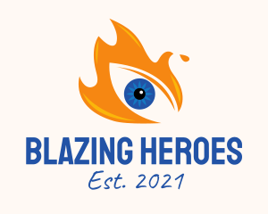 Blazing Fire Eye logo design