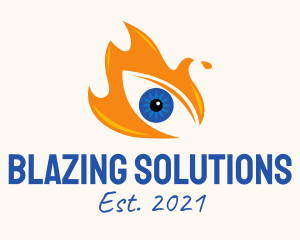 Blazing Fire Eye logo design