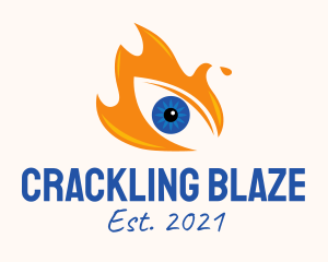 Blazing Fire Eye logo design