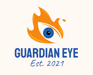 Blazing Fire Eye logo design