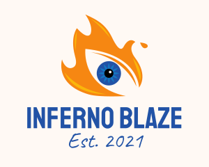 Blazing Fire Eye logo design