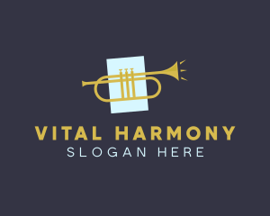 Jazz Trumpet Music logo design