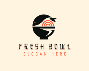 Fish Noodle Bowl logo design