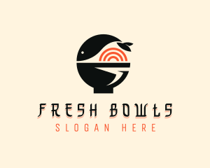 Fish Noodle Bowl logo design