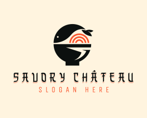 Fish Noodle Bowl logo design