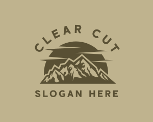 Rustic Mountain Peak logo design