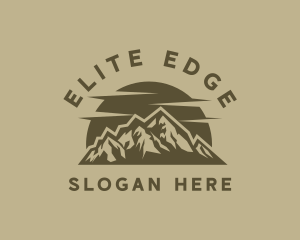 Rustic Mountain Peak logo design