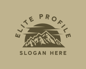 Rustic Mountain Peak logo design