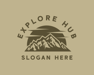 Rustic Mountain Peak logo design