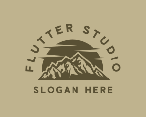 Rustic Mountain Peak logo design