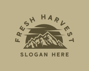 Rustic Mountain Peak logo design