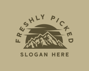 Rustic Mountain Peak logo design