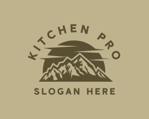 Rustic Mountain Peak logo design