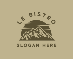 Rustic Mountain Peak logo design