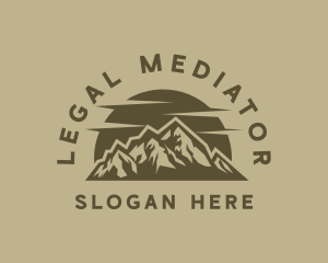 Rustic Mountain Peak logo design