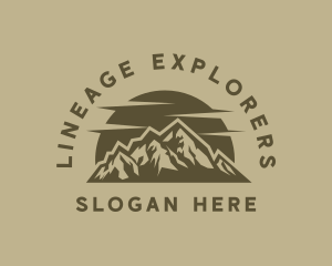 Rustic Mountain Peak logo design