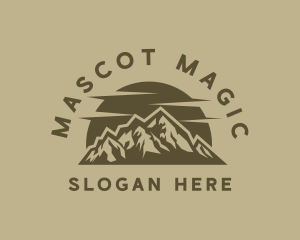 Rustic Mountain Peak logo design