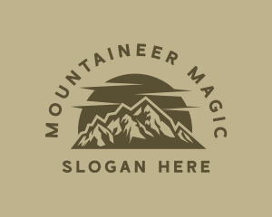 Rustic Mountain Peak logo