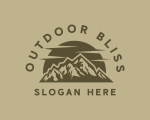 Rustic Mountain Peak logo design