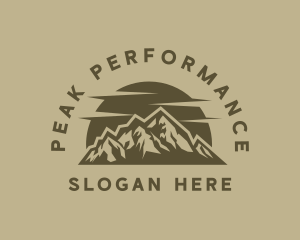 Rustic Mountain Peak logo design