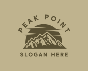 Rustic Mountain Peak logo design