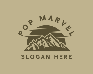 Rustic Mountain Peak logo design