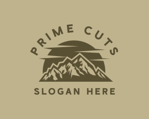 Rustic Mountain Peak logo design