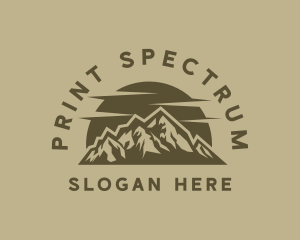 Rustic Mountain Peak logo design