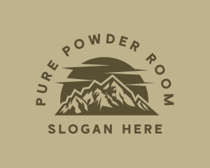 Rustic Mountain Peak logo design