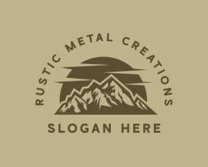 Rustic Mountain Peak logo design