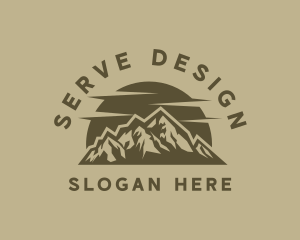 Rustic Mountain Peak logo design