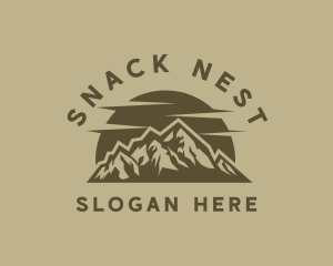 Rustic Mountain Peak logo design