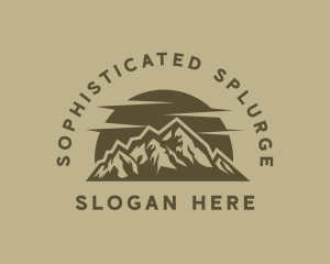 Rustic Mountain Peak logo design